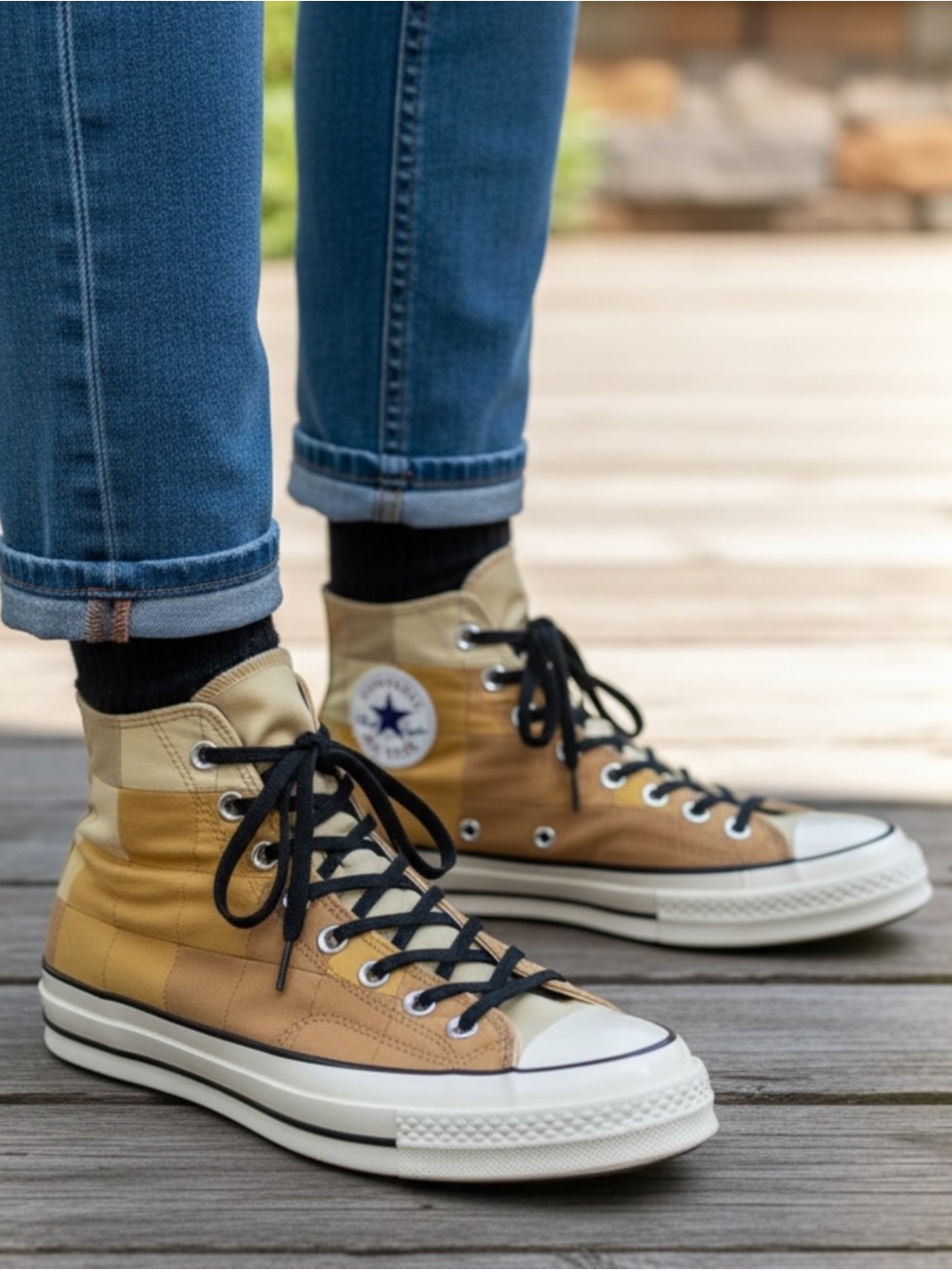 Converse Multicolor Patchwork High-Tops - Picture 1 of 12